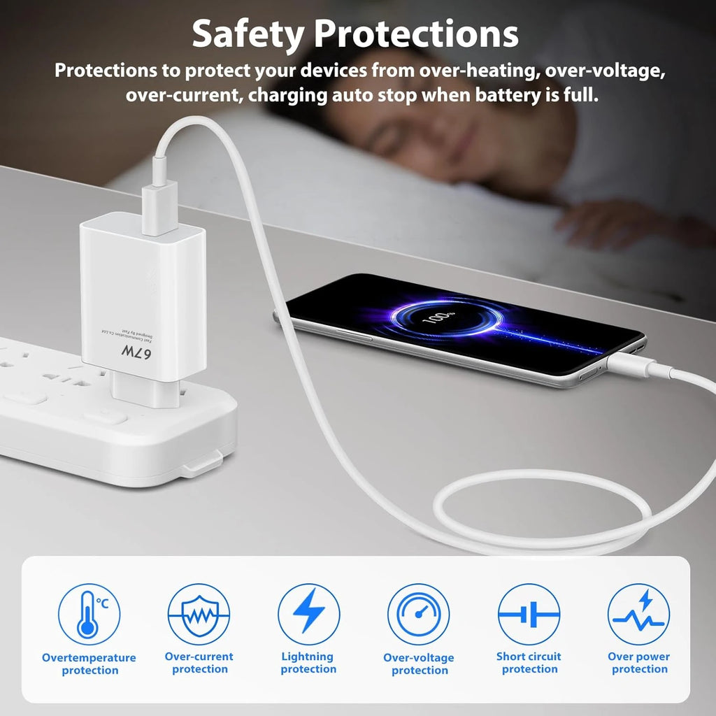 6A 67W Ultra Fast Charger For Xiaomi 11 12 Lite 13T 14T 15 1