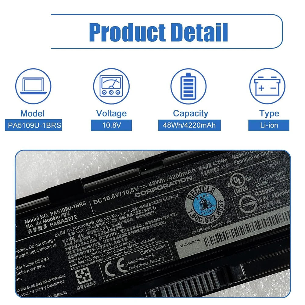 PA5109U-1BRS Laptop Battery for Toshiba Satellite C40 C45 C5