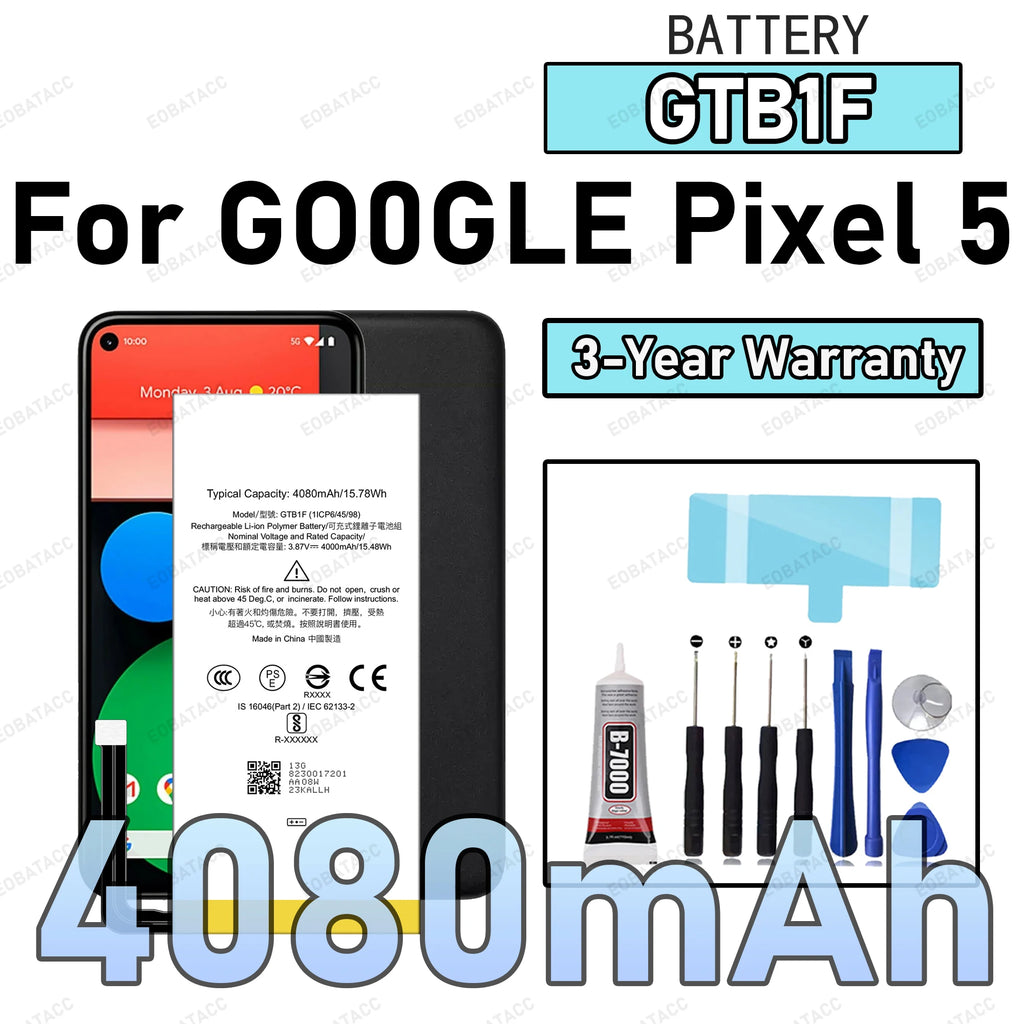 100% New Zero Cycle GTB1F Battery For GOOGLE Pixel 5 Phone R