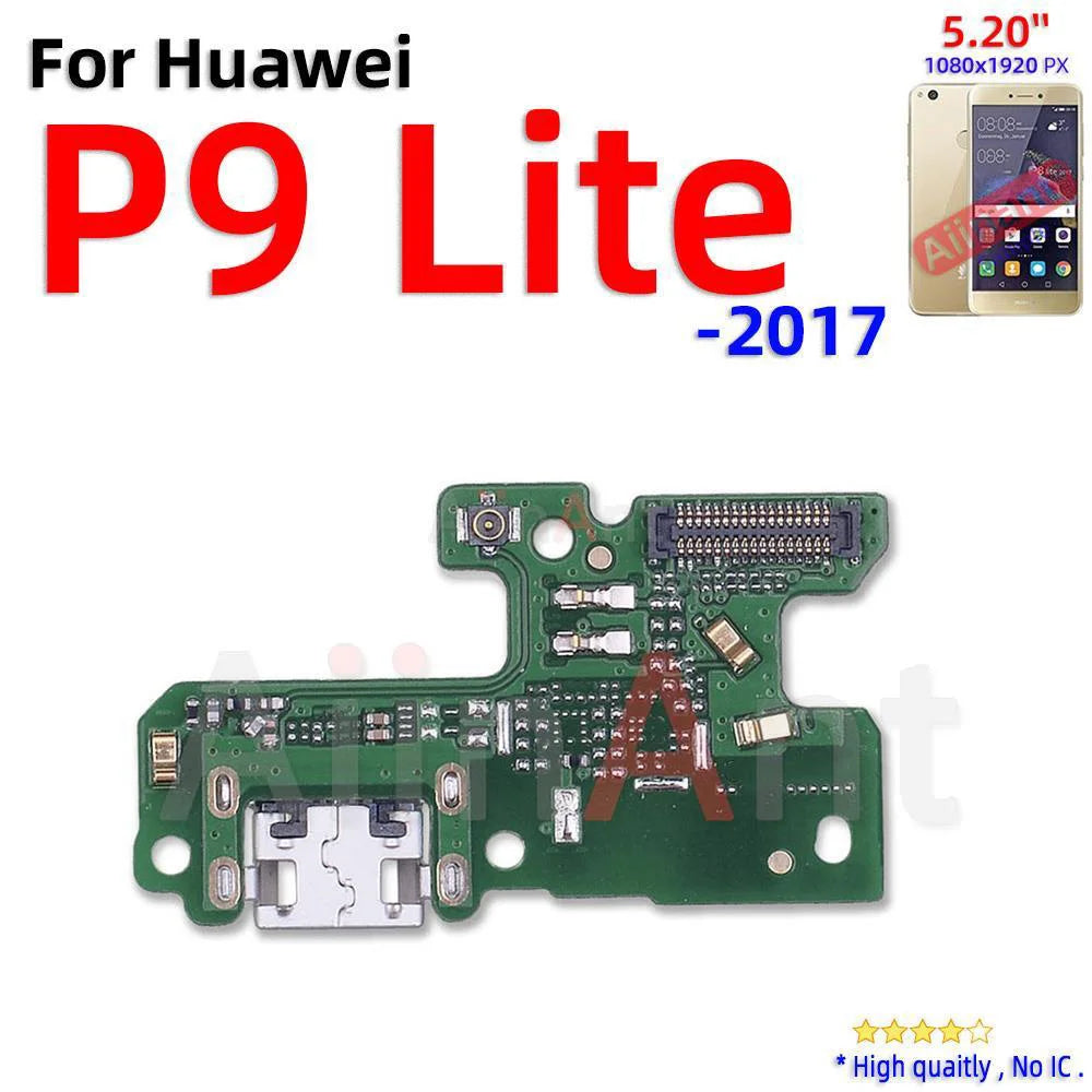 Aiinant Dock USB Charger Connector Mic Charging Port Board Flex Cable For Huawei P8 P9 P10 Lite Plus 2016 2017 Phone Parts