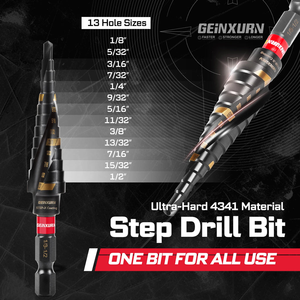Geinxurn 58Pcs Tools Set Packaged with Impact Screwdriver Bi