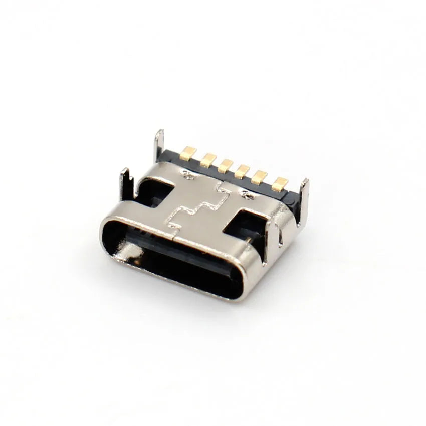 1-50PCS 6 Pin SMT Socket Connector Micro USB Type C 3.1 Fema