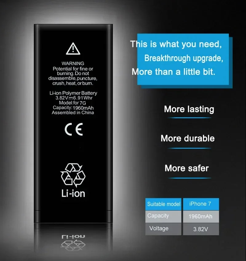 XDOU Battery For IPhone 7 7G IPhone7 IPhone7G 1960mAh Phone 