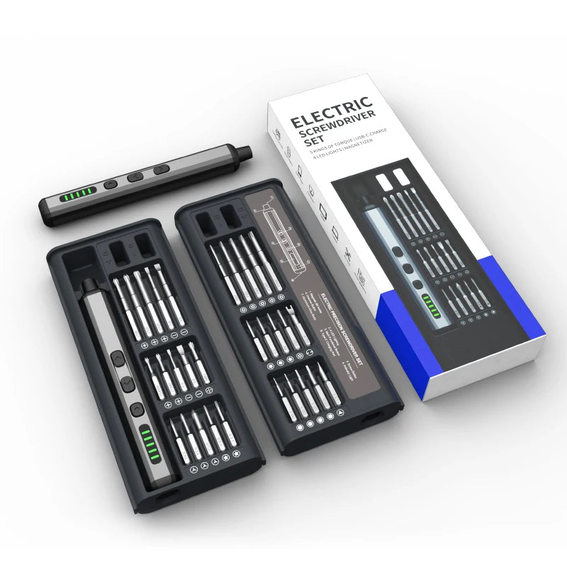 Electric Screwdriver Set Precision Power Tool Kit Rechargeab
