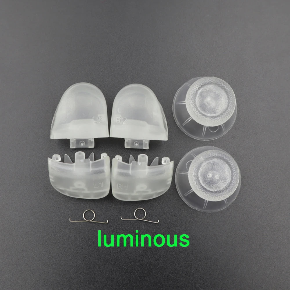 1Set BDM-030 Joystick Thumb Caps & R1 L1 R2 L2 Game Trigger Buttons with Spring for PS5 V3.0 Controller Replace Part