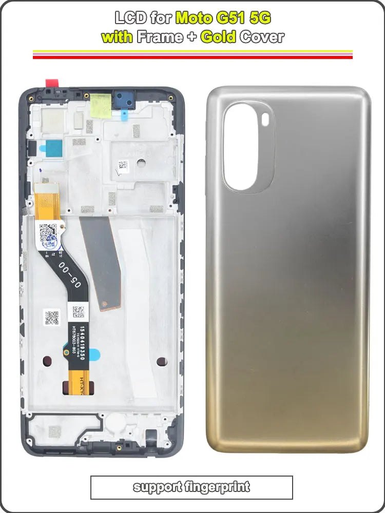 LCD for Motorola Moto G51 5G LCD Display Touch Screen Digitizer Assembly Replacement for Moto G51 5G XT2171-1 Phone LCD Screen