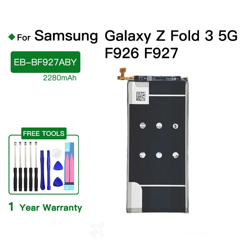 Genuine EB-BF926ABY EB-BF927ABY Replacement Battery For Samsung Galaxy Z Fold 3 5G F926 F927 Mobile Phone Battery + Free Kits