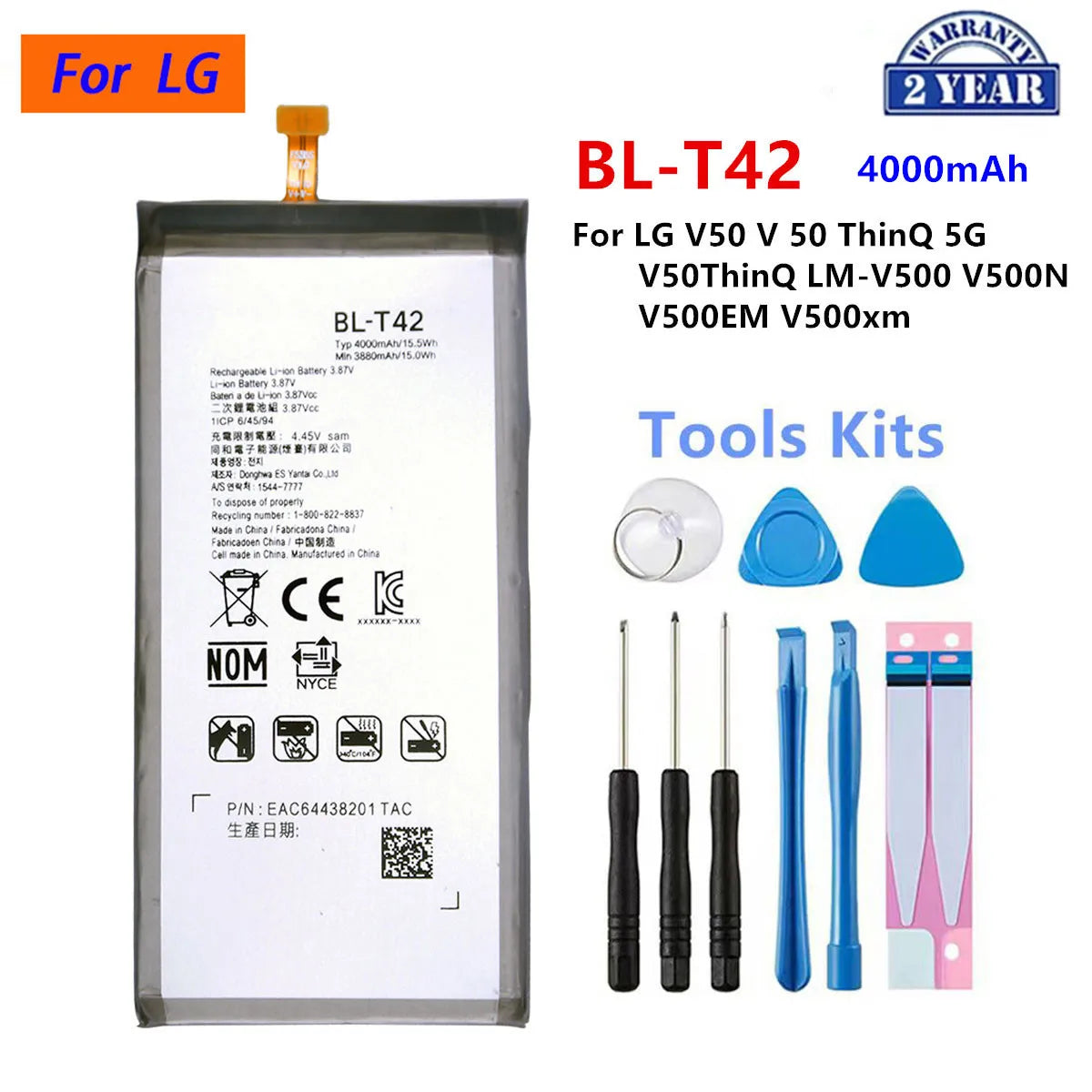Original BL-T42 4000mAh Replacement Battery For LG V50 V 50 