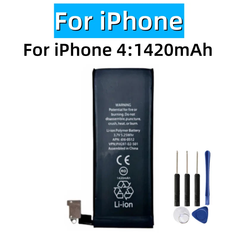 Replacement Battery For iPhone 4 4S 616-0579 616-0580 0-Cycl