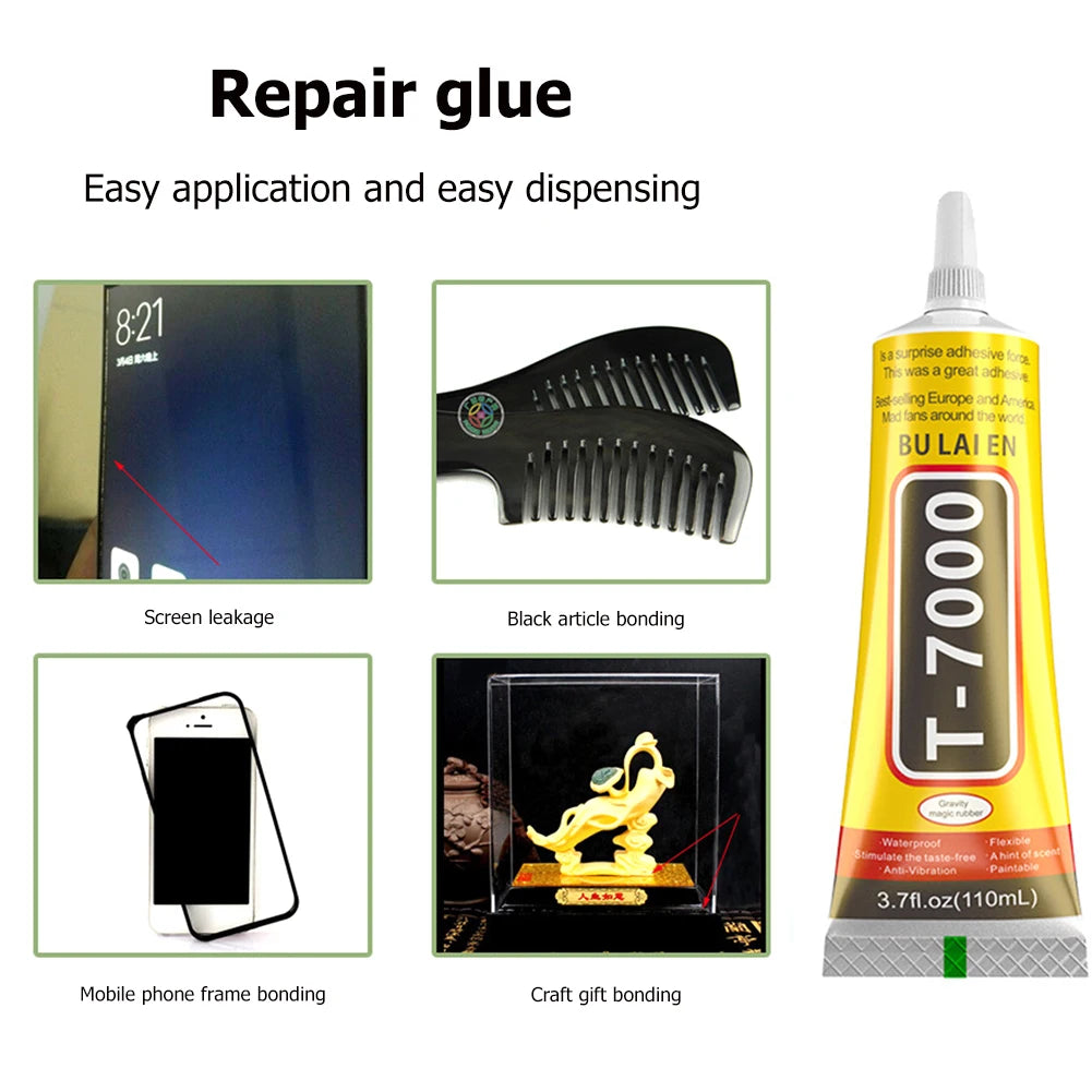 15/25/50/110ML T7000 Black Glue for Phone Mobile Screen DIY 