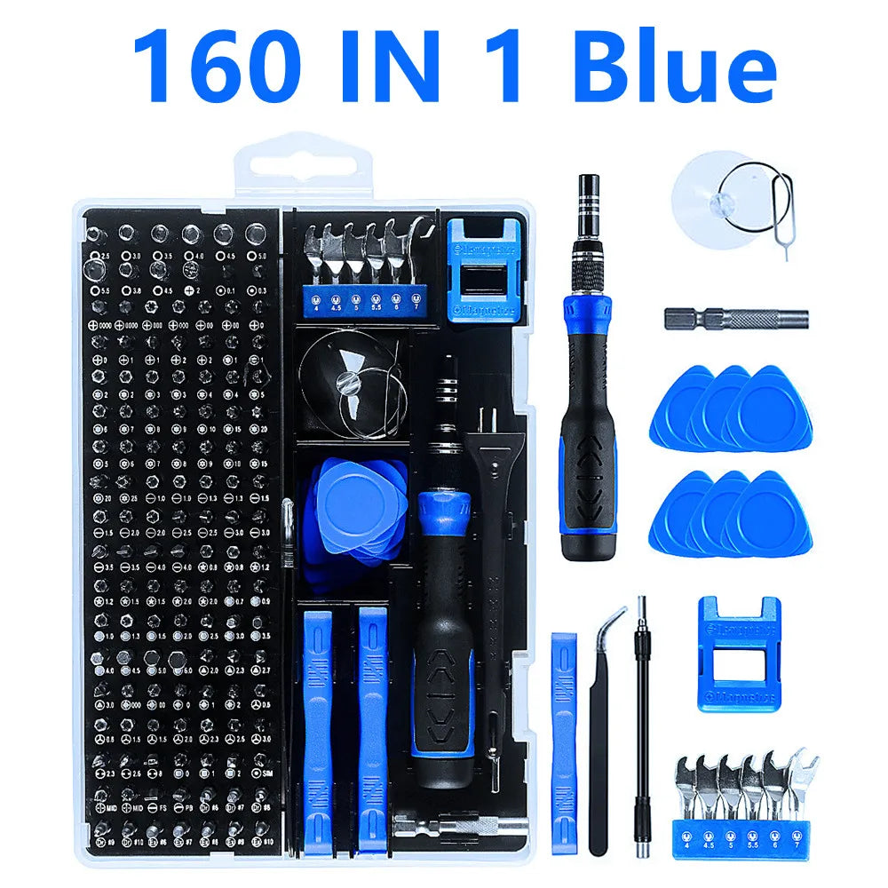 115/122/160 In 1 Precision Screwdriver Sets Computer Repair Kit with Mini Wrench and Screw Remover For Tablets Watches Iphones