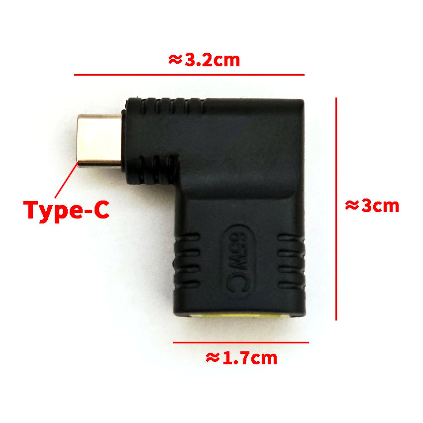 1pcs Type-C 65W Charger Adapter for Lenovo Laptop Universal USB-C Power Adapter with Interchangeable Square Plug Connector