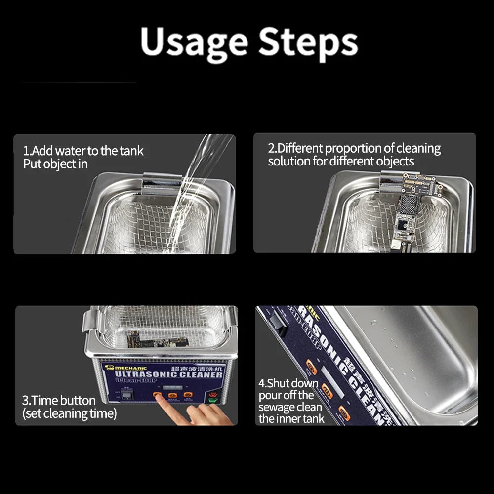 MECHANIC IClean E08P Ultrasonic Cleaner for Mobile Phone Rep