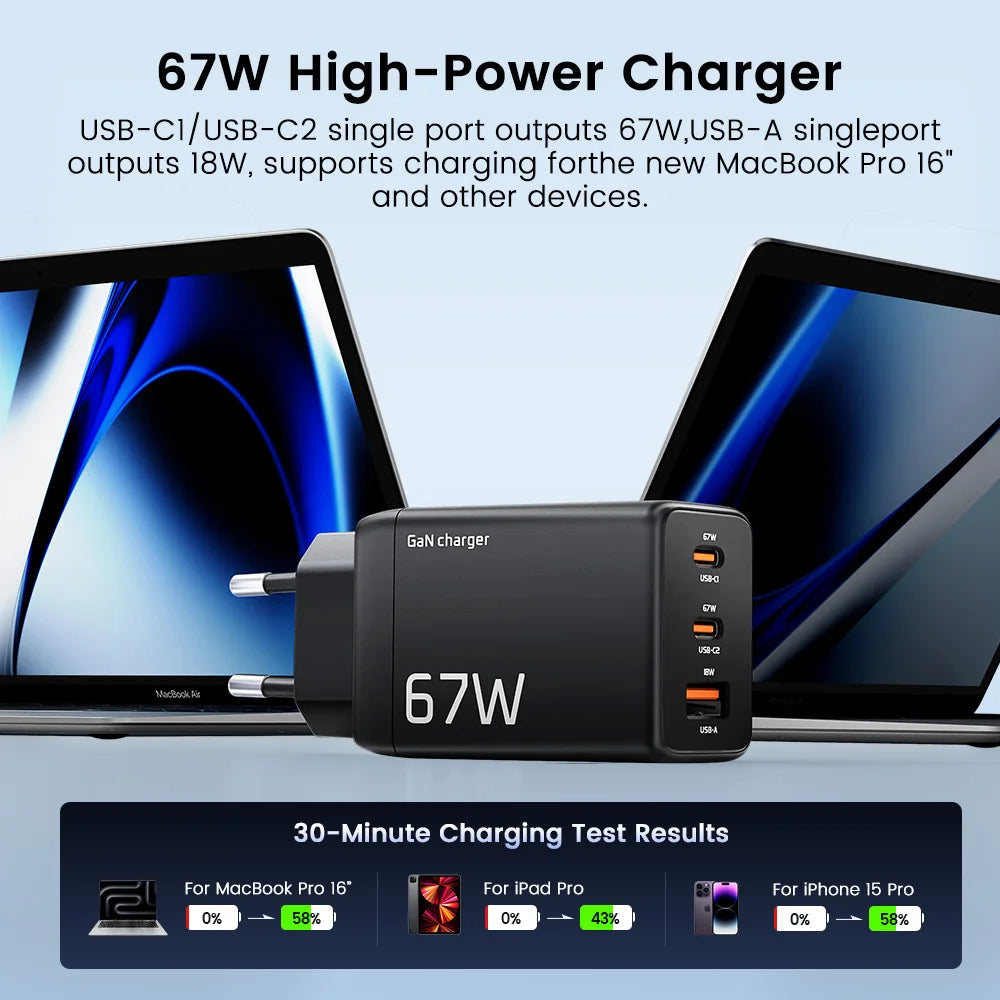 MOVESPEED 67W USB-C Charger Fast Charging 65W PD Type C PPS 