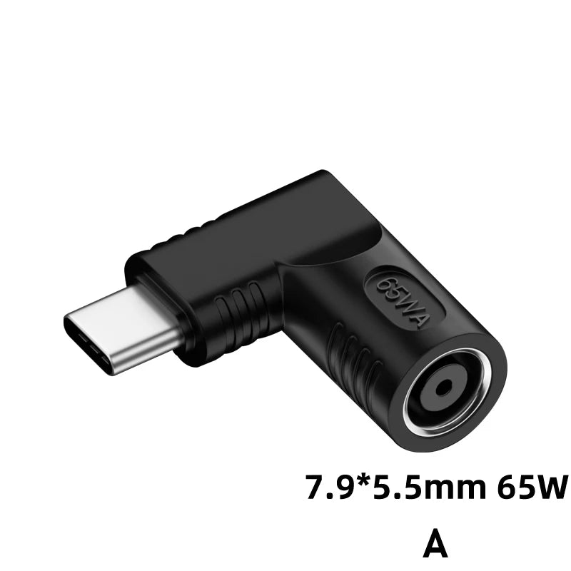 DC to Type C PD Power Jack Connector Universal Laptop Charger to 65W USB C PD Adapter Converter for Macbook POCO Samsung Xiaomi