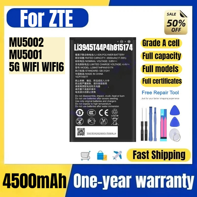 Li3945T44P4h815174 for ZTE MU5002/MU5001/5G WIFI WIFI6 Phone