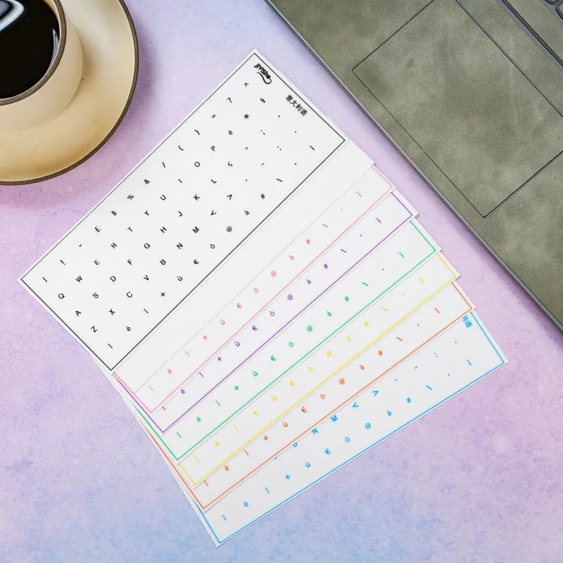 Italian Keyboard Transfer Stickers Waterproof Pvc with Accen