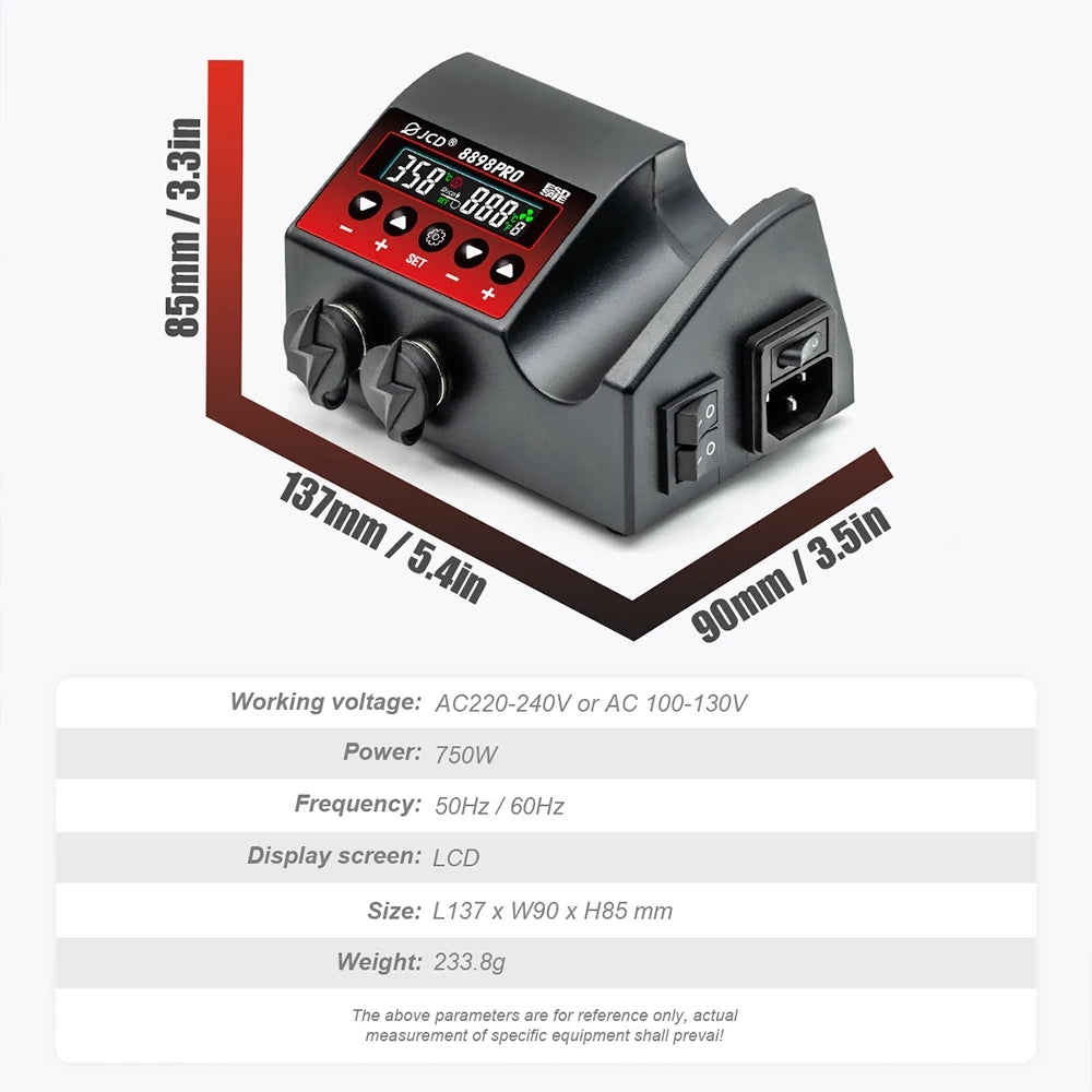 JCD 8898Pro 2 in 1 Soldering Station LCD Digital Display Wel