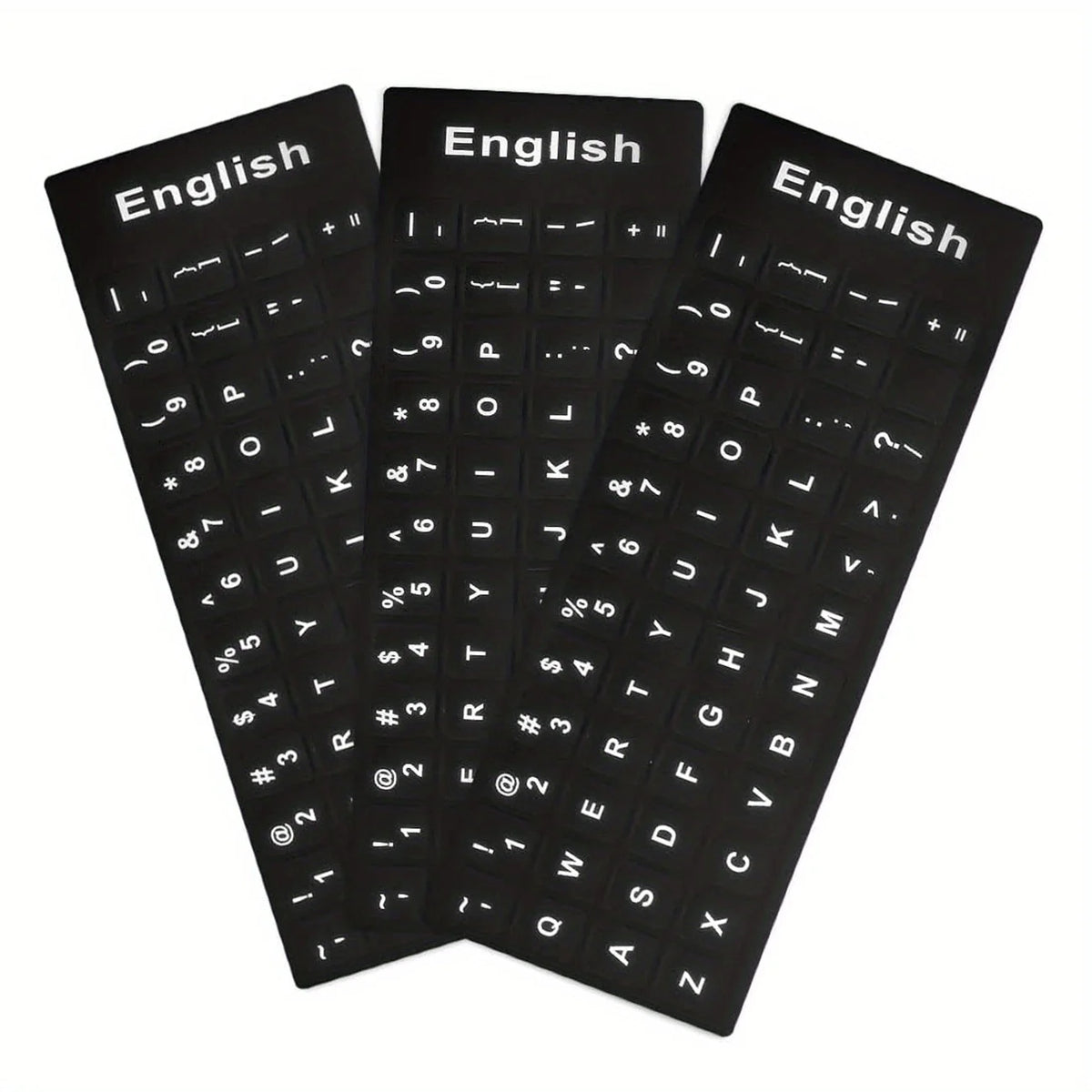 3pcs White Keyboard Sticker for Russia Korean Arabic Spanish Keyboard Replacement Universal Stickers for Computer