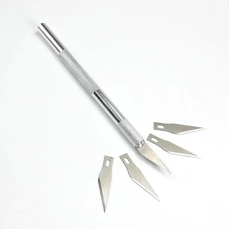 1/2/3/4/5/6 Set Non-Slip Metal Scalpel Knife Tools Kit Cutte