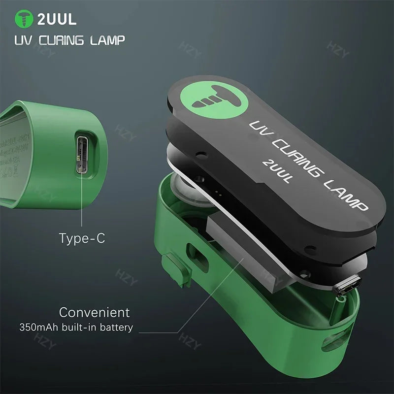 2UUL SC08 365-395nm Dual Band Mini UV Curing Lamp for Mobile