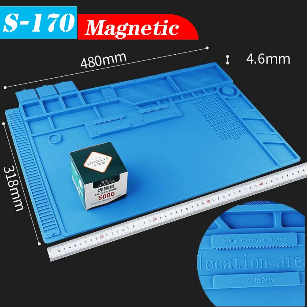 500 Heat-Resistant Soldering Station Silicon Mat Work Pad Desk Platform Welding Station for Electronic BGA Soldering Station
