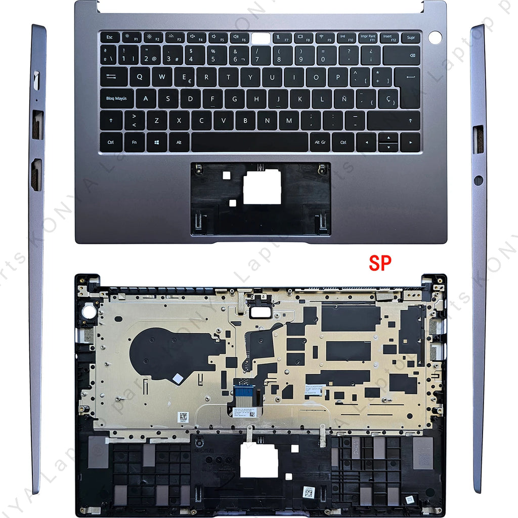 For Huawei Matebook D14 2019-2022 NBL NBDE-WFH9 Laptop LCD Back Cover/ Front Bezel/Palmrest/Bottom Case/Keyboard/Touchpad/Parts