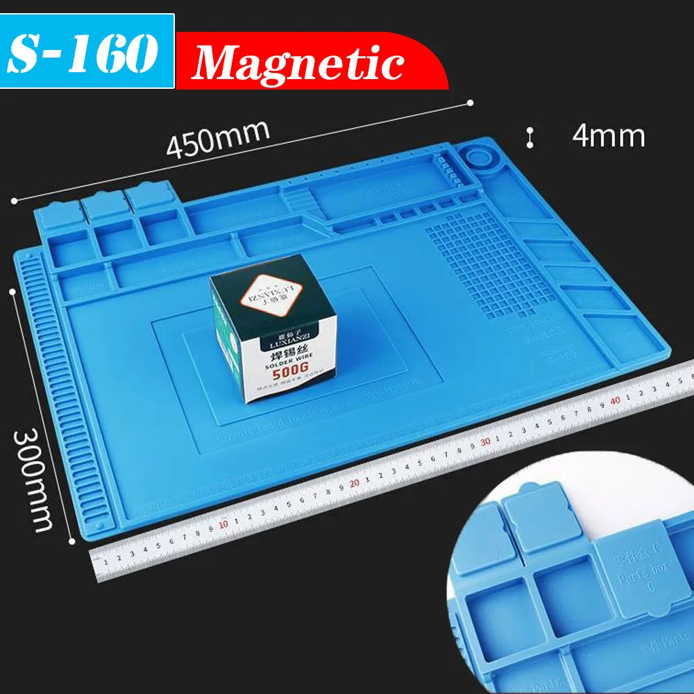 500 Heat-Resistant Soldering Station Silicon Mat Work Pad Desk Platform Welding Station for Electronic BGA Soldering Station