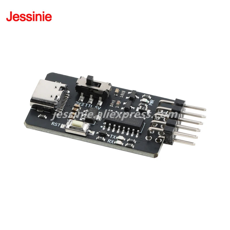 5PCS/1PC CH340C USB Type-C to UART Serial Port Board STC ISP
