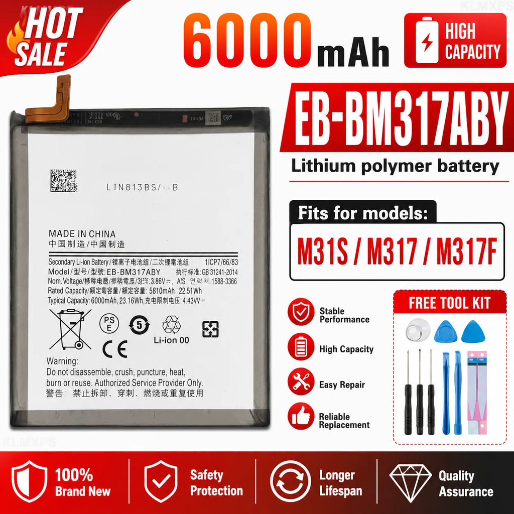 Quality Battery For Samsung S21 Ultra S21 Plus S20 FE A51 A70 A41 Note 20 Ultra A02S Phone Bateria Replacement
