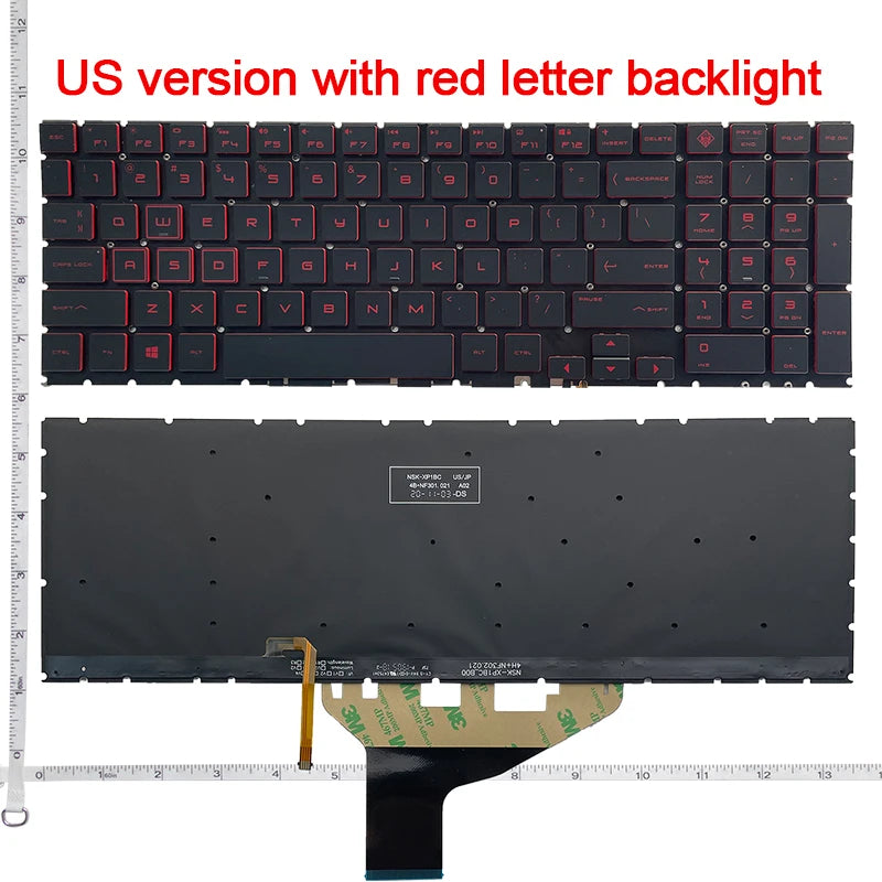 US/RU/SP RGB Backlit Laptop Keyboard For HP OMEN 15-DC 15T-D