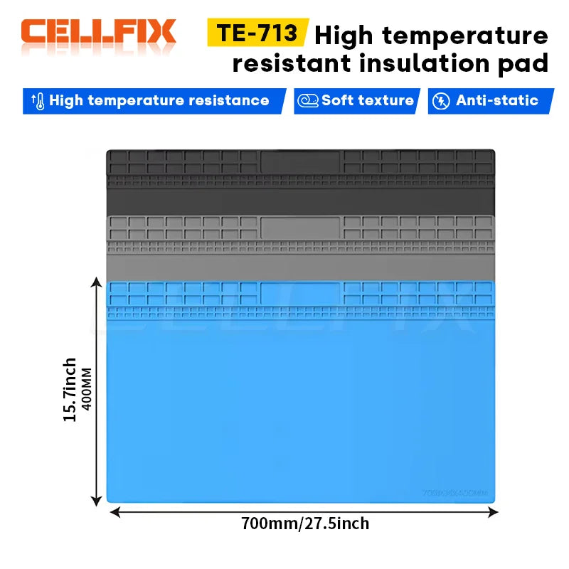 TE-713 Extra Large Mobile Phone Repair Work Mat High Tempera