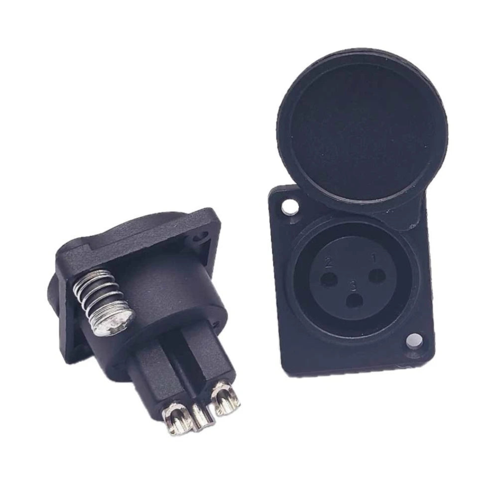 3 Pin Battery Charger Port Inline Connector Jack Socket Elec