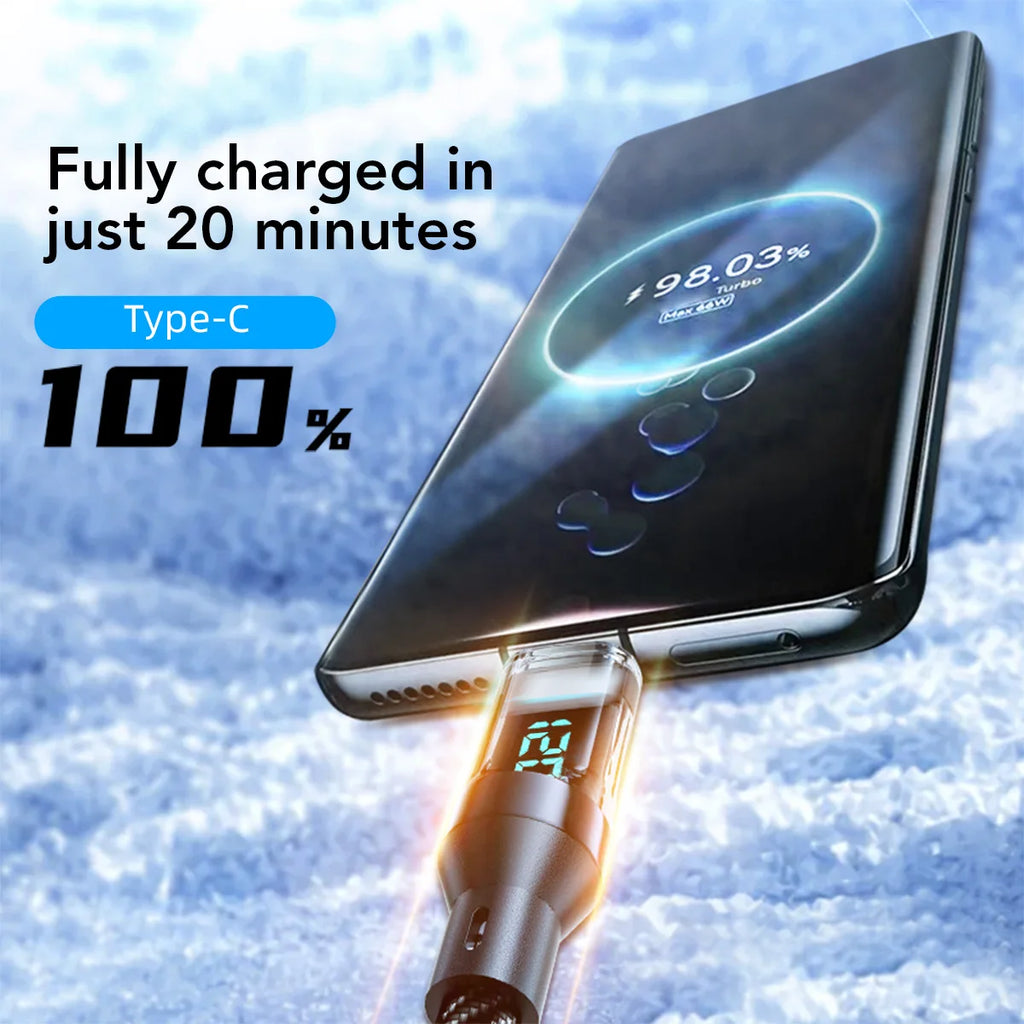 Oozcc 120W MAX 6A Fast Charging LCD Dynamic Display Cable US