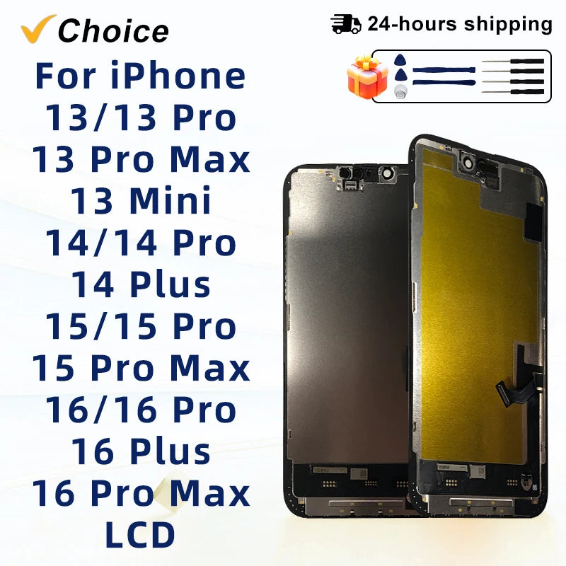 OLED 16 LCD For iPhone X XS XR 11 12 13 Pro Screen For INCEL