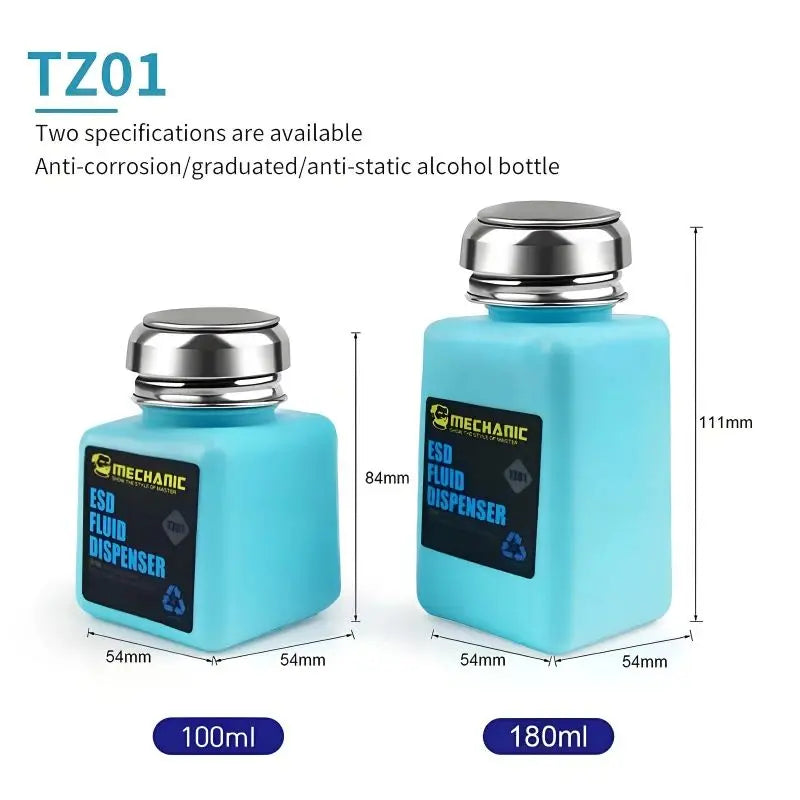 MECHANIC Anti-static Alcohol Liquid Bottle Press Pumping ESD