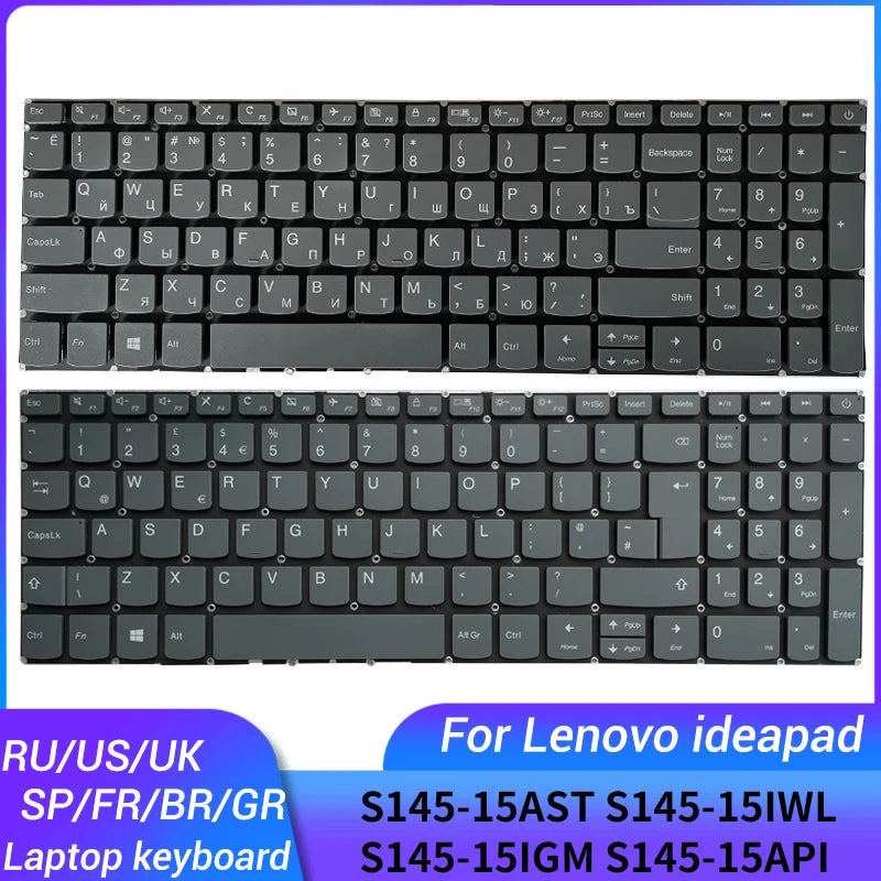 NEW Russian/US/UK/Spanish/French/German/Brazil laptop keyboa