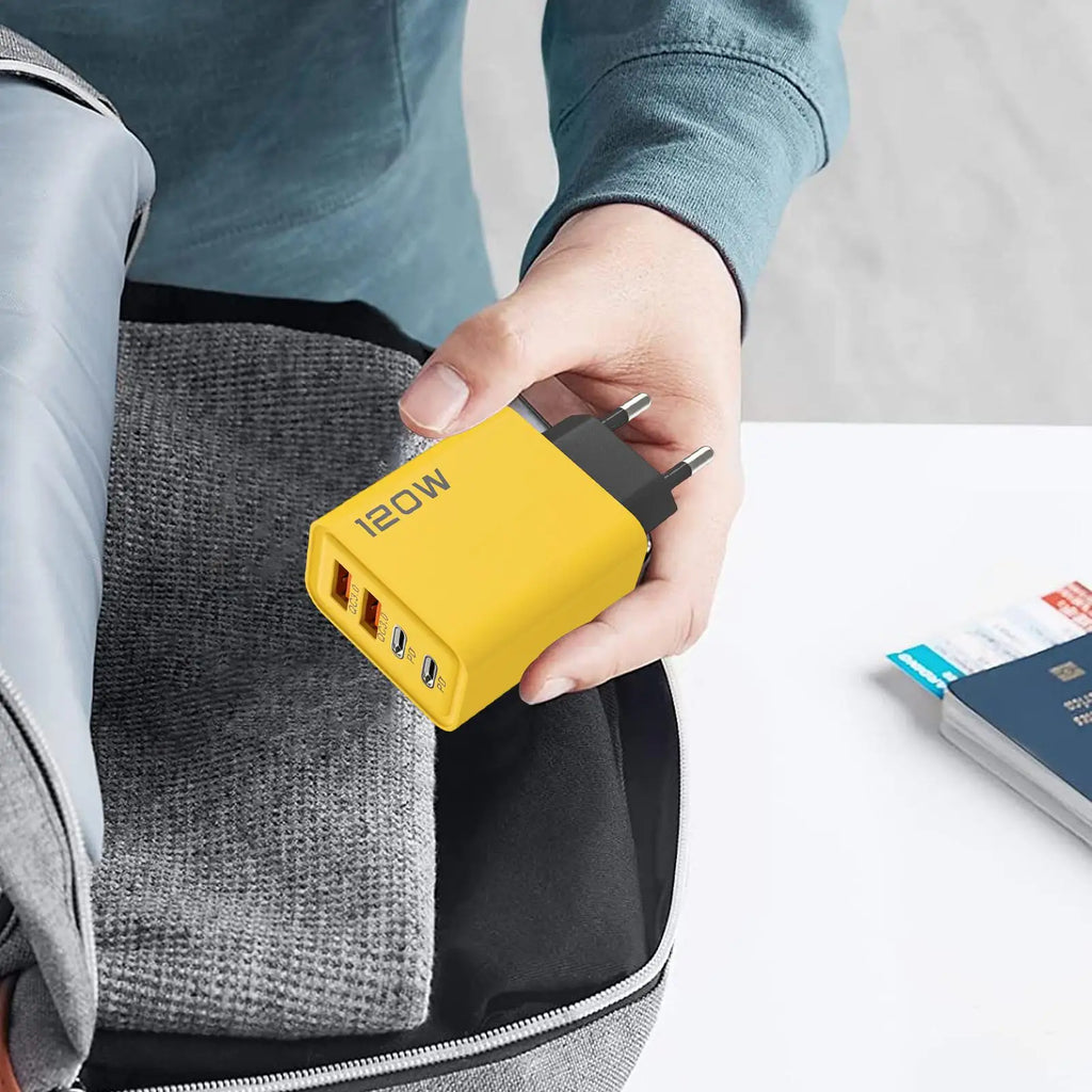 USB Fast Charging Block 120W USB Charger Plug Cube Fast Dual