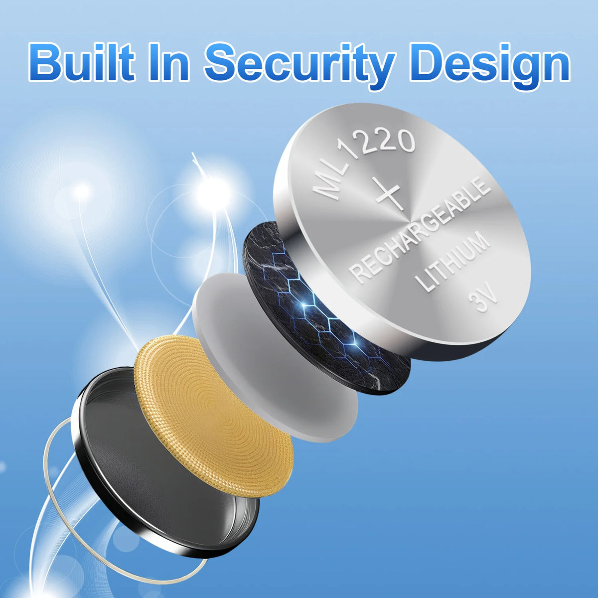 ML1220 3V Rechargeable Lithium Button Cell Battery CMOS RTC 