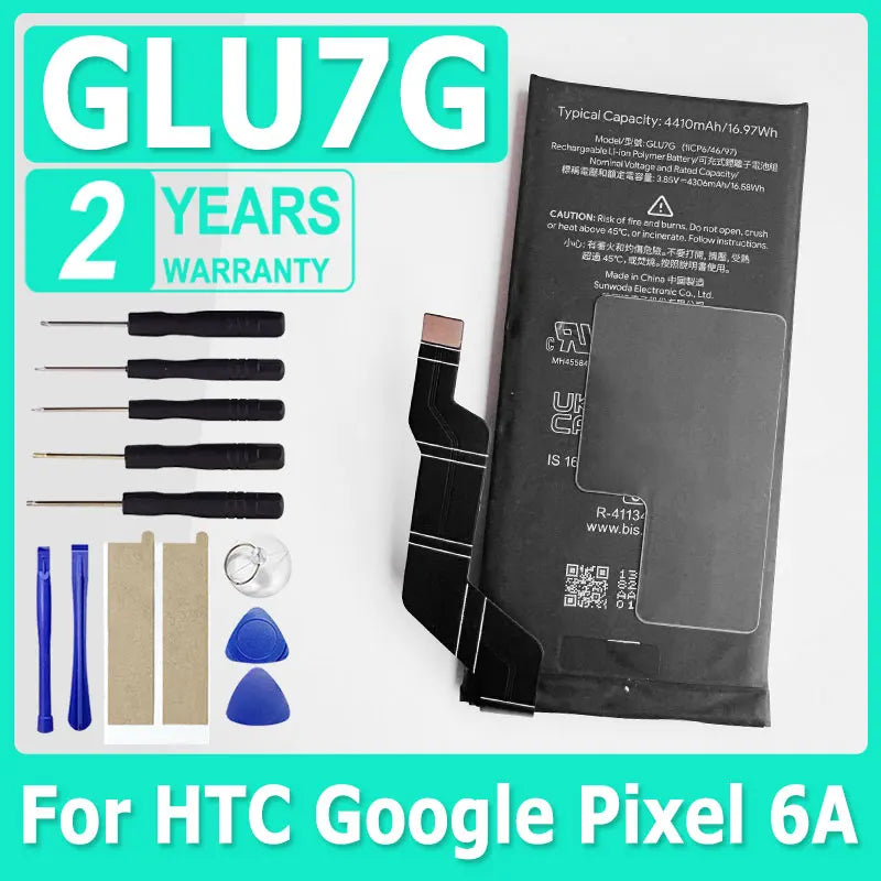 GLU7G Replacement New Battery For HTC Google Pixel 6A Phone 