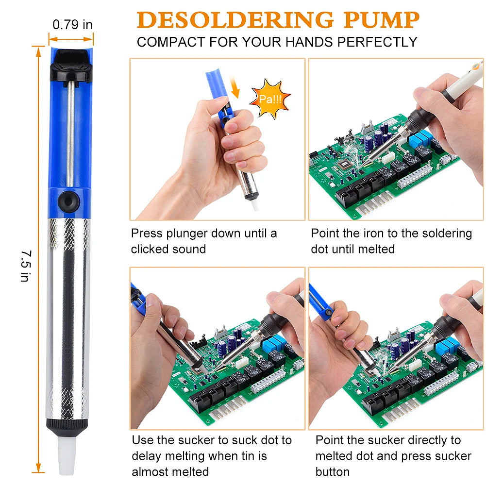 JCD 2-in-1 Soldering Station 750W LCD Digital Display Weldin