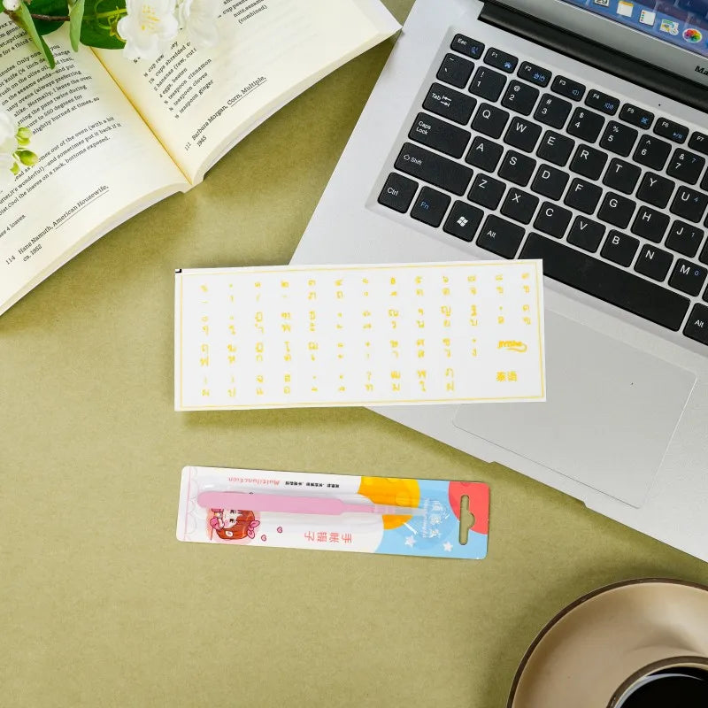 Thai Keyboard Transfer Thai Keyboard Transfer Stickers Waterproof Pvc Keycap Labels Decal for Laptop Desktop Pc Key Replacement
