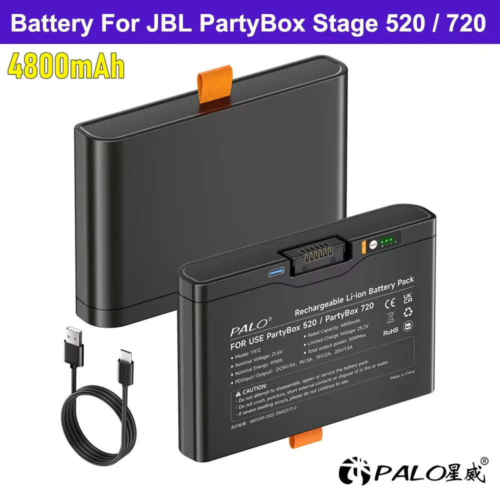 PALO 21.6V Replacement Battery for JBL Partybox 520 Partybox
