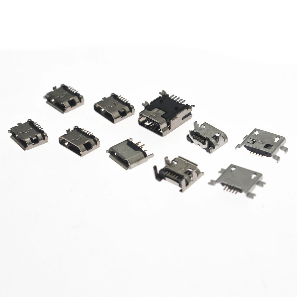 100pcs/ kit 10 Models Micro USB MINI usb female Android mobi