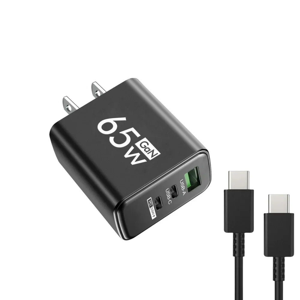 65W Type C USB GaN EU/US/KR Plug Fast Charging Charger 4 In 1 Multi Ports Quick Charging Wall Charger USB Type C Power Adapter