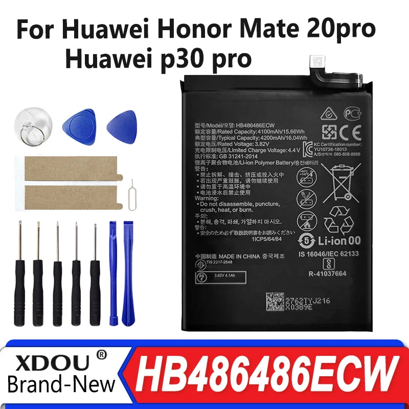Brand-New HB486486ECW 4200mAh Phone Battery For Huawei P30 P