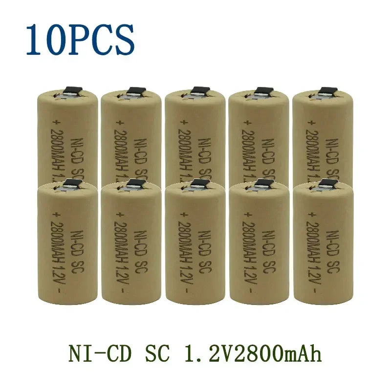 Hot Seller 1.2V 2200mAh/2800mAh Nickel-Cadmium Rechargeable Battery Suitable for Use as a Replacement Battery in Multiple Power