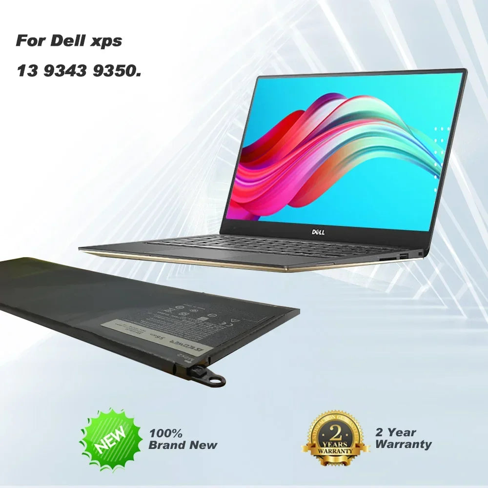 SKOWER 56Wh 90V7W Laptop Battery For Dell XPS 13 9343 9350 R