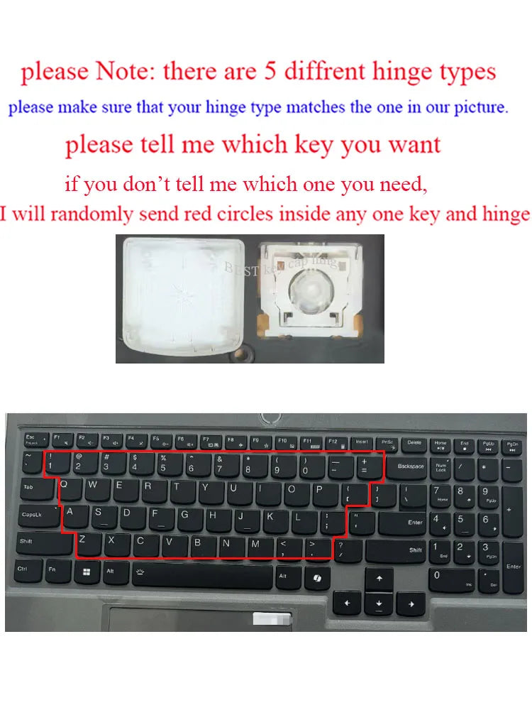 Single Key hinges Rubber For Lenovo LOQ 15IRX9 83DV 15IAX9 15IAX9I LOQ 15AHP9 83DX 15ARP9 83JC 15IAX9 laptop keyboard keycap