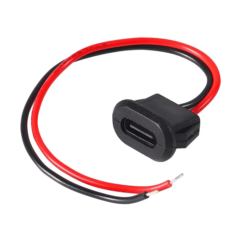 1/5PCS Type-C Female 2Pin USB Connector Type-C with Female Socket Fast Charging Jack Charging Port USB-C Charger Plug